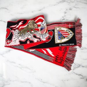 Vintage Euro Athletic Bilbao 1898-1998 Central Standing Lion Official Scarf